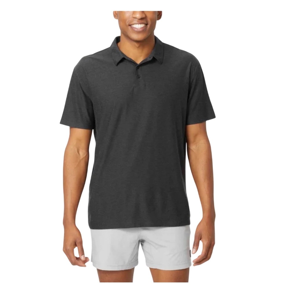 Vuori Strato Tech Polo Mens Large Green Gray Stretch Performance Golf Tennis